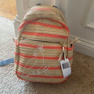Straw mini backpack coastal Paradise vera Bradley NWT